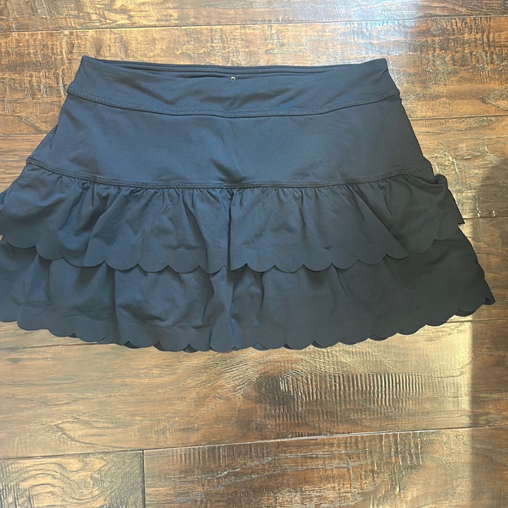 Lilly Pulitzer Elegant Black Ruffled Skort